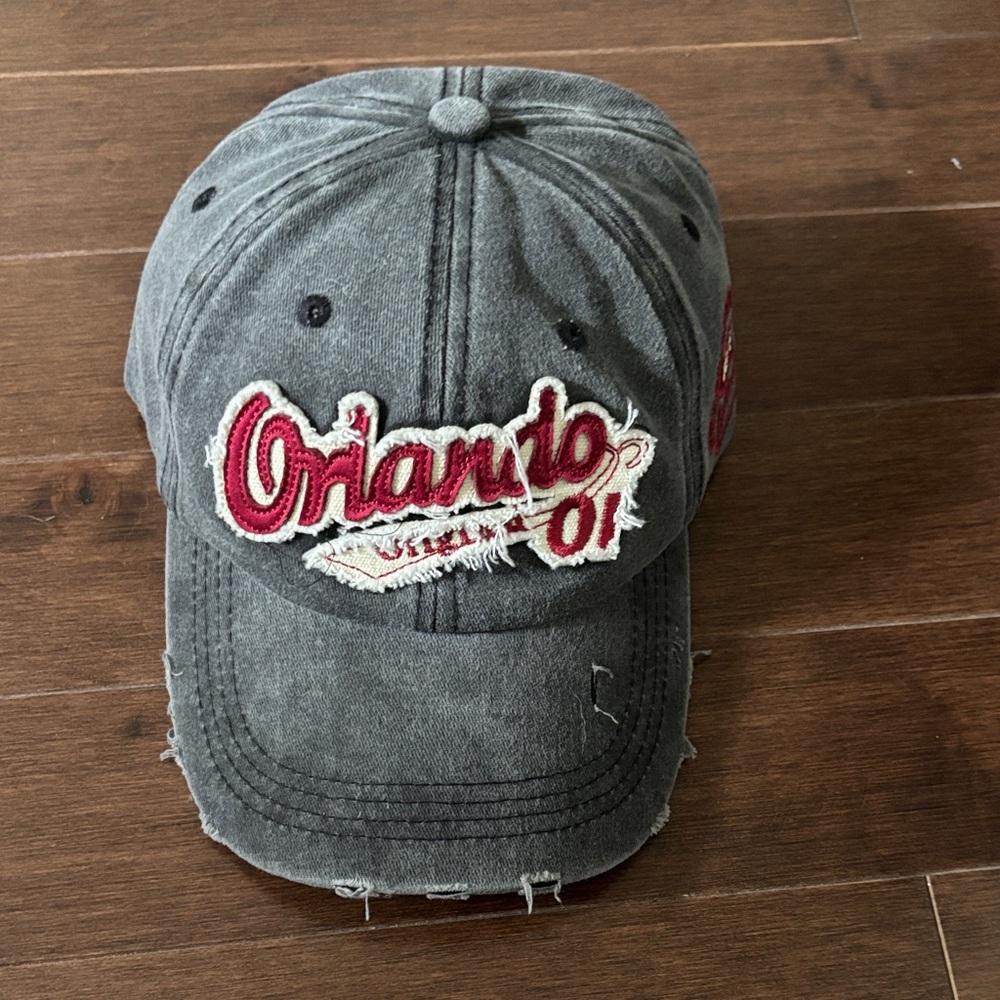 Black denim cap